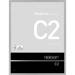 C2 Argent mat brossé 30 x 40 cm